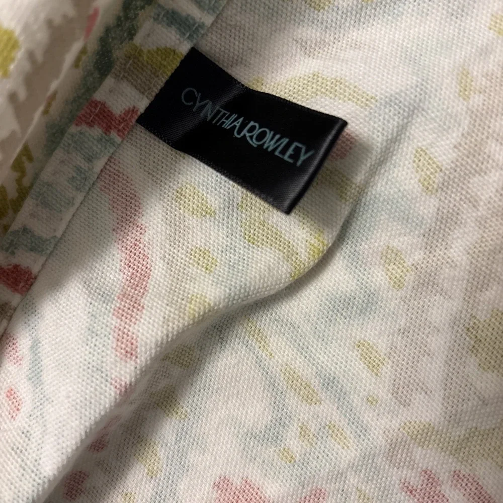 CYNTHIA ROWLEY Bright Colorful Beautiful Floral Rectangle Tablecloth 72
